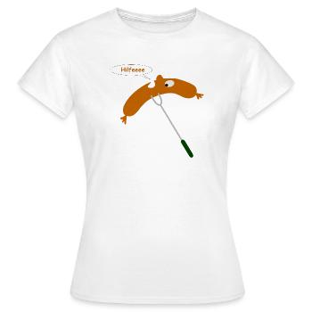 aide saucisses griller - T-shirt Femme - blanc - Devant - AI Model Female 172 dark (172cm)