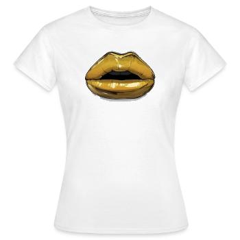 Or bouche - T-shirt Femme - blanc - Devant - AI Model Female 172 dark (172cm)