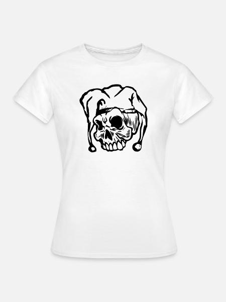Joker Totenkopf - Frauen T-Shirt - Weiß