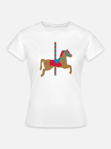 Karussellpferd - Frauen T-Shirt - Weiß
