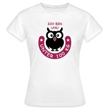 UHU unter hundert Kilo - Frauen T-Shirt - Weiß - Vorne - AI Model Female 172 dark (172cm)