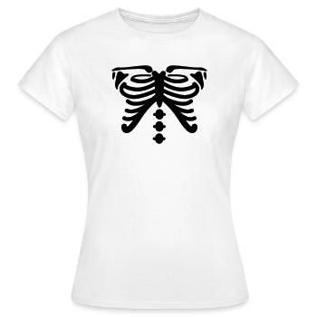 squelette - T-shirt Femme - blanc - Devant - AI Model Female 172 dark (172cm)
