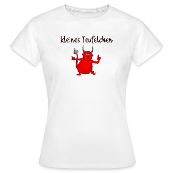 kleines Teufelchen - Frauen T-Shirt - Weiß - Vorne - AI Model Female 172 dark (172cm)