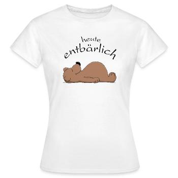 knuffiger Braunbär will entspannen - Frauen T-Shirt - Weiß - Vorne - AI Model Female 172 dark (172cm)