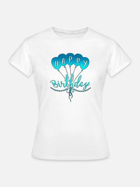 Birthday Luftballon - Frauen T-Shirt - Weiß