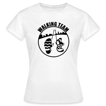 walking team - T-shirt Femme - blanc - Devant - AI Model Female 172 dark (172cm)