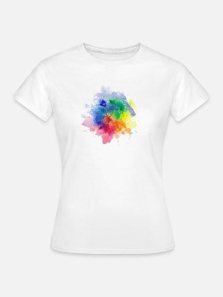 Farbenfrohe Kaleidoskop-Verschmelzung - Frauen T-Shirt - Weiß