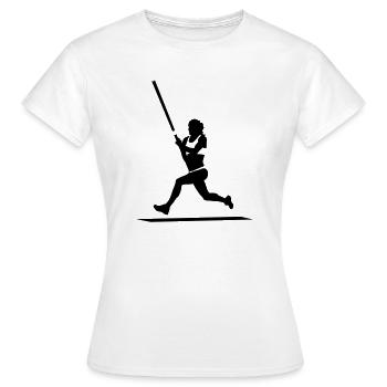 Stabhochsprung - Frauen T-Shirt - Weiß - Vorne - AI Model Female 172 dark (172cm)