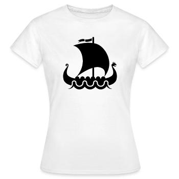 vikings viking - T-shirt Femme - blanc - Devant - AI Model Female 172 dark (172cm)