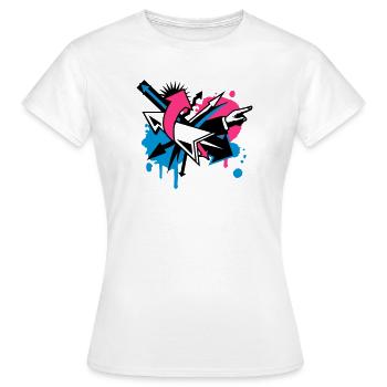 Les flèches dans des directions différentes - T-shirt Femme - blanc - Devant - AI Model Female 172 dark (172cm)