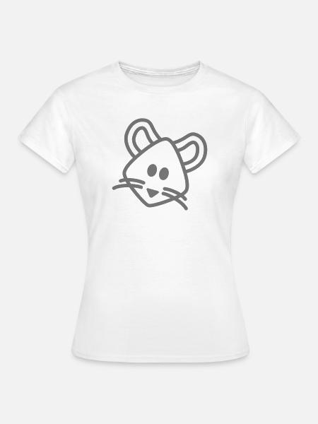 mouse Maus Mäuschen - Frauen T-Shirt - Weiß