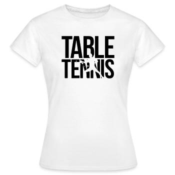 tennis de table tennis de table - T-shirt Femme - blanc - Devant - AI Model Female 172 dark (172cm)