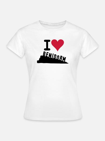 Crimson Heart Love Typography - Women's T-Shirt - white