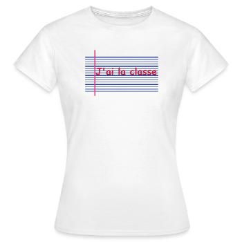 La Classe - T-shirt Femme - blanc - Devant - AI Model Female 172 dark (172cm)