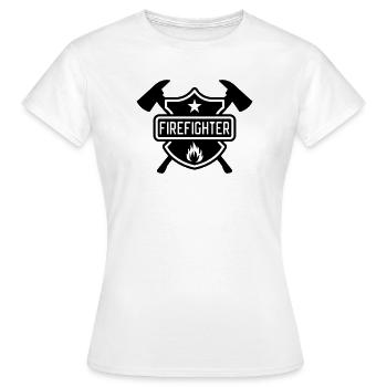 Firefighter - Frauen T-Shirt - Weiß - Vorne - AI Model Female 172 dark (172cm)