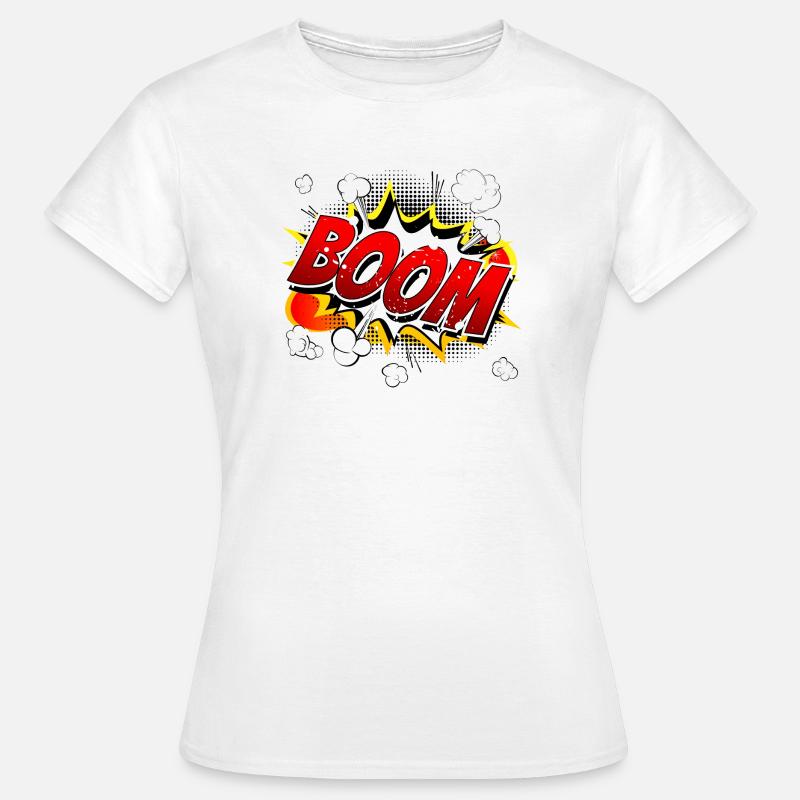 Boom Comic Grafik - Frauen T-Shirt - Weiß