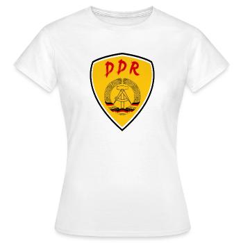 DDR armoiries design / cadeau vintage ostalgie - T-shirt Femme - blanc - Devant - AI Model Female 172 dark (172cm)