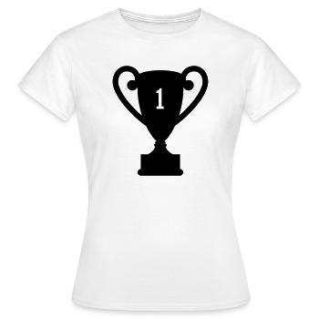 trophy Trophäe preis - Frauen T-Shirt - Weiß - Vorne - AI Model Female 172 dark (172cm)