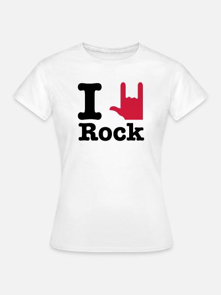 i love rock - I Love Rock - T-shirt Femme - blanc