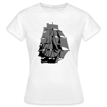 Segelschiff - Frauen T-Shirt - Weiß - Vorne - AI Model Female 172 dark (172cm)