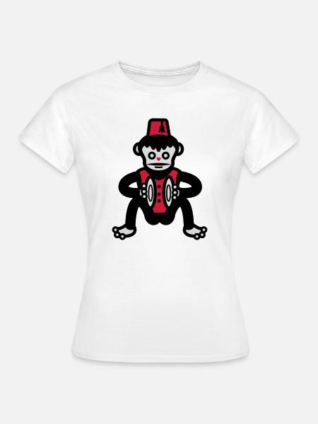 monkey affe ape - Frauen T-Shirt - Weiß