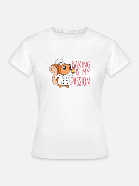 Backen Eichhörnchen - Frauen T-Shirt - Weiß