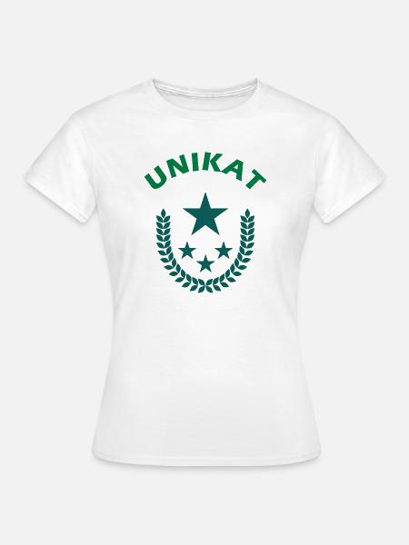 Siegreiches Unikat Lorbeeren-Shirt - Frauen T-Shirt - Weiß