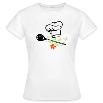 Cuillère en bois - T-shirt Femme - blanc - Devant - AI Model Female 172 dark (172cm)