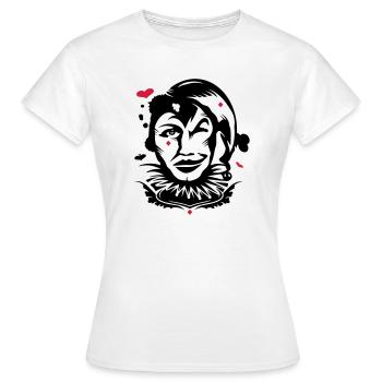 Le Joker - Carte-a-jouer - T-shirt Femme - blanc - Devant - AI Model Female 172 dark (172cm)