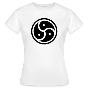 triskele - Frauen T-Shirt - Weiß - Vorne - AI Model Female 172 dark (172cm)