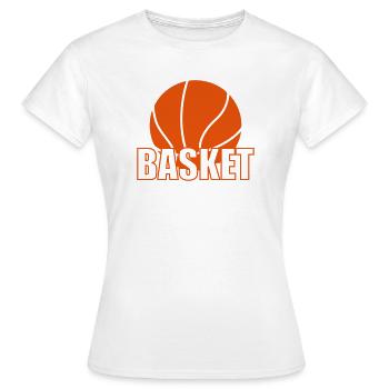 Basket - Frauen T-Shirt - Weiß - Vorne - AI Model Female 172 dark (172cm)