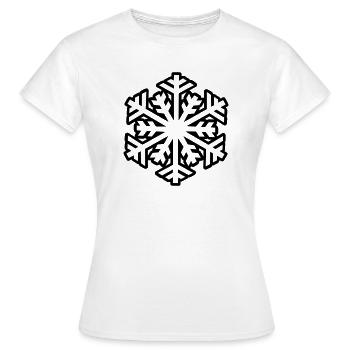 Schneeflocke - Frauen T-Shirt - Weiß - Vorne - AI Model Female 172 dark (172cm)
