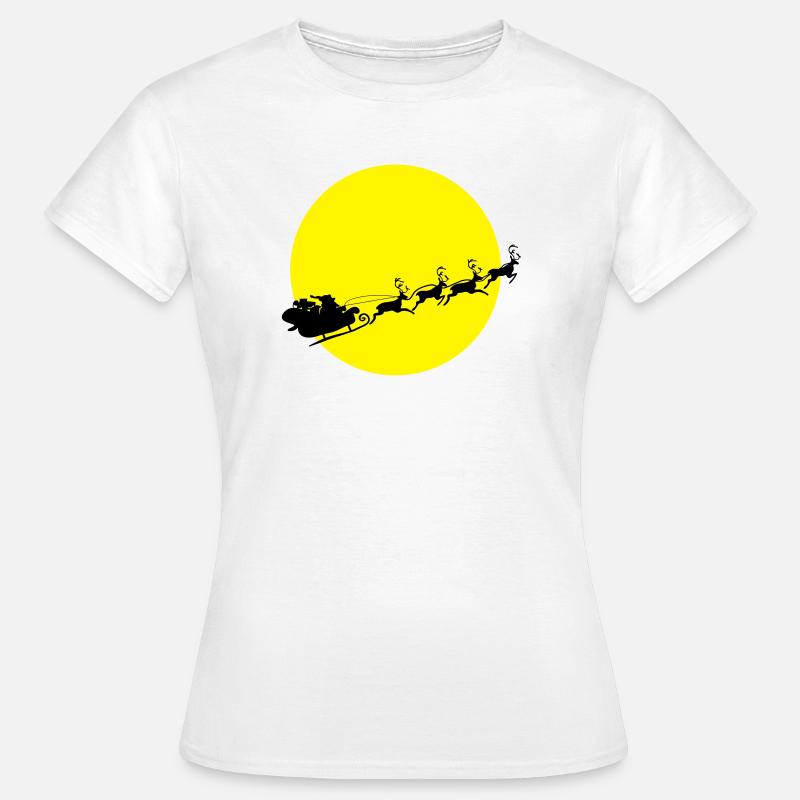Santa in a Full Moon - Women's T-Shirt - white