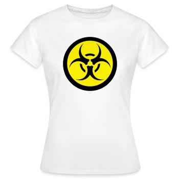 Biohazard - Frauen T-Shirt - Weiß - Vorne - AI Model Female 172 dark (172cm)