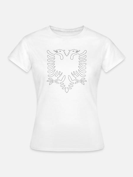 albanie Vektorgrafik - Frauen T-Shirt - Weiß