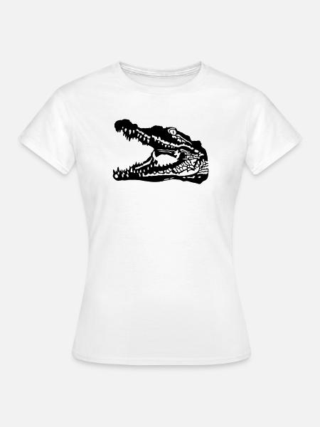 Krokodil - Frauen T-Shirt - Weiß