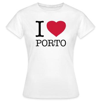 J’AIME PORTO Portugal - T-shirt Femme - blanc - Devant - AI Model Female 172 dark (172cm)