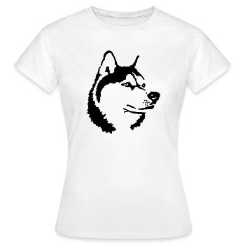 Husky - T-shirt Femme - blanc - Devant - AI Model Female 172 dark (172cm)