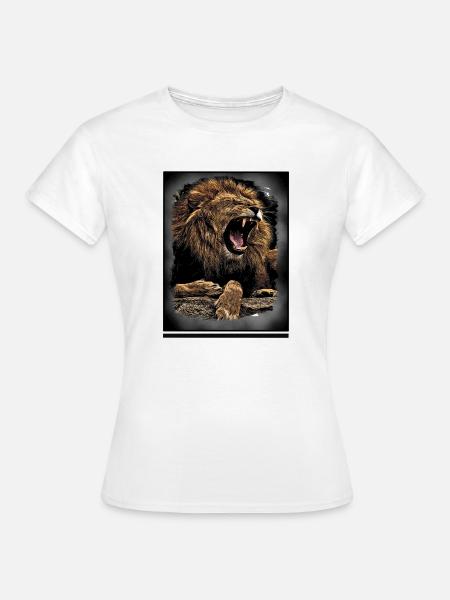Löwe - Frauen T-Shirt - Weiß