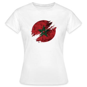 Marokko Kreis verschwommen Vintage / Geschenk - Frauen T-Shirt - Weiß - Vorne - AI Model Female 172 dark (172cm)