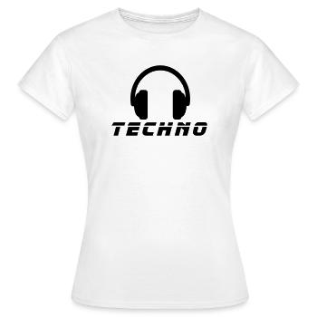 Techno Music - Frauen T-Shirt - Weiß - Vorne - AI Model Female 172 dark (172cm)