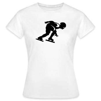short track - Women's T-Shirt - white - Front - AI Model Female 172 dark (172cm)