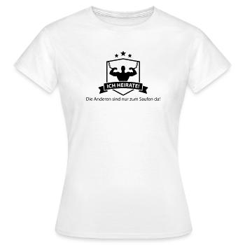 ich_heirate - Frauen T-Shirt - Weiß - Vorne - AI Model Female 172 dark (172cm)