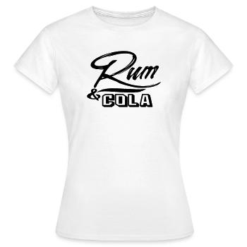 rum cola sail sailing boat longdrink patch sticker - Frauen T-Shirt - Weiß - Vorne - AI Model Female 172 dark (172cm)