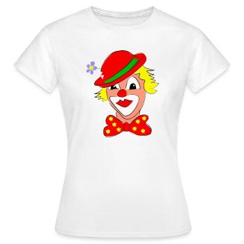 clown - T-shirt Femme - blanc - Devant - AI Model Female 172 dark (172cm)