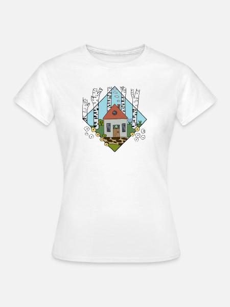 Birkenhaus.png - Frauen T-Shirt - Weiß