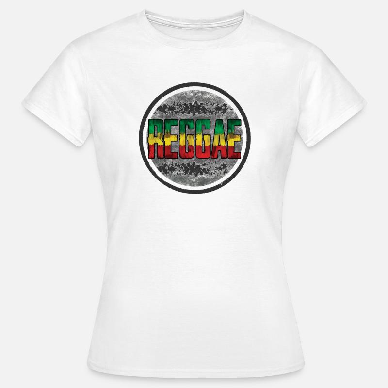 Rainbow Rasta Peace Symbol - Women's T-Shirt - white