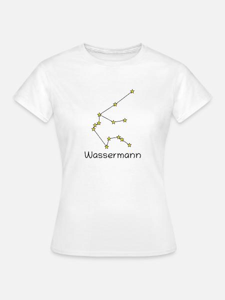 Sternzeichen Wassermann - Frauen T-Shirt - Weiß