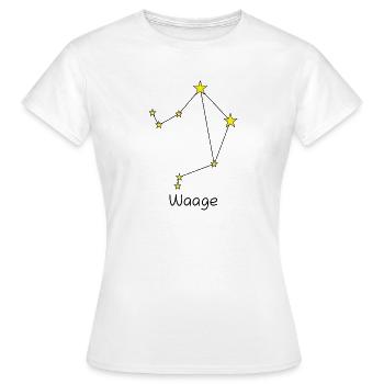 Sternzeichen Waage - Frauen T-Shirt - Weiß - Vorne - AI Model Female 172 dark (172cm)