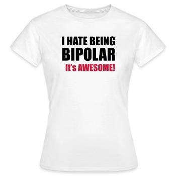 Bipolar - Frauen T-Shirt - Weiß - Vorne - AI Model Female 172 dark (172cm)